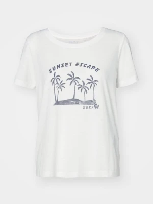 T-shirt z nadrukiem Roxy biały
