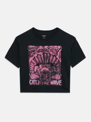T-shirt z nadrukiem Roxy czarny