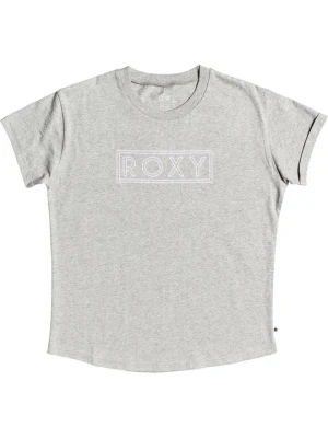 T-shirt z nadrukiem Roxy szary