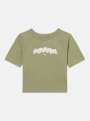T-shirt z nadrukiem Roxy zielony