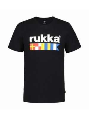 T-shirt z nadrukiem Rukka czarny