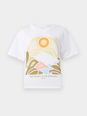 T-shirt z nadrukiem RVCA biały
