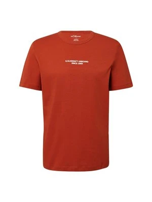 T-shirt z nadrukiem s.Oliver czerwony