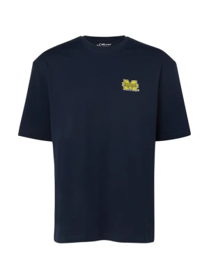 T-shirt z nadrukiem s.Oliver granatowy