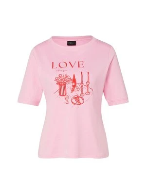 T-shirt z nadrukiem s.Oliver jasnoróżowy