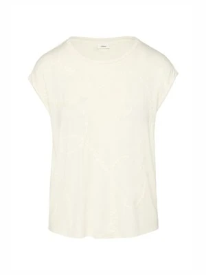 T-shirt z nadrukiem s.Oliver mleczny