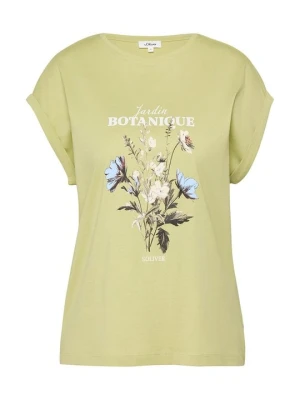 T-shirt z nadrukiem s.Oliver zielony