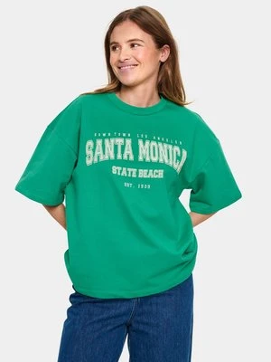T-shirt z nadrukiem Saint Tropez zielony