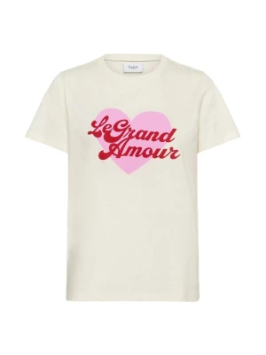 T-shirt z nadrukiem Saint Tropez jasnoróżowy melanż