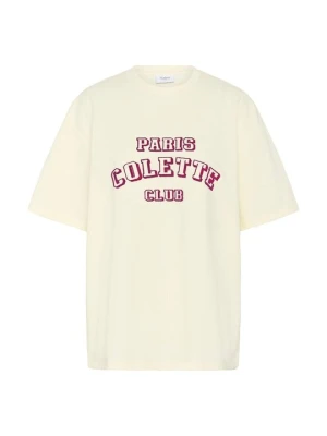 T-shirt z nadrukiem Saint Tropez mleczny