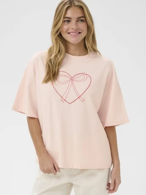 T-shirt z nadrukiem Saint Tropez różowy