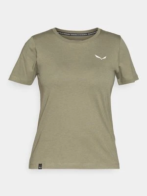 T-shirt z nadrukiem Salewa zielony