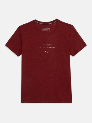 T-shirt z nadrukiem Salewa bordowy