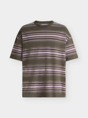 T-shirt z nadrukiem Samsøe Samsøe brązowy