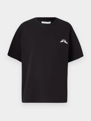 T-shirt z nadrukiem Samsøe Samsøe czarny