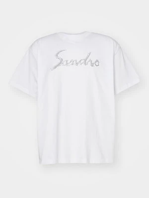 T-shirt z nadrukiem sandro