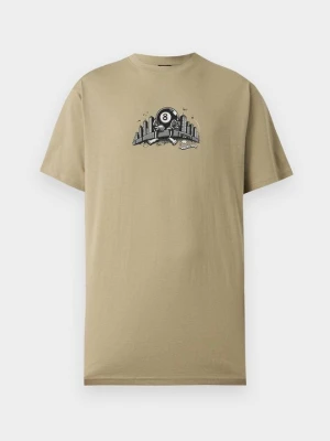 T-shirt z nadrukiem Santa Cruz beżowy