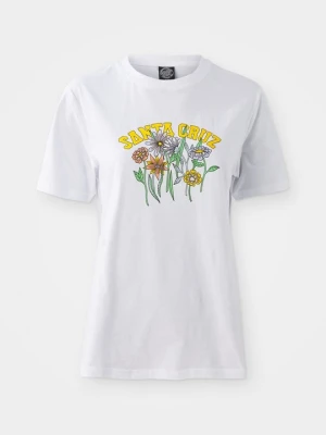 T-shirt z nadrukiem Santa Cruz biały
