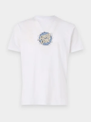 T-shirt z nadrukiem Santa Cruz biały