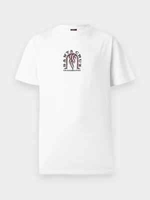 T-shirt z nadrukiem Santa Cruz biały