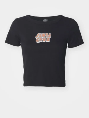 T-shirt z nadrukiem Santa Cruz czarny