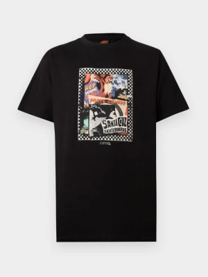 T-shirt z nadrukiem Santa Cruz czarny