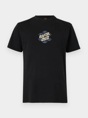 T-shirt z nadrukiem Santa Cruz czarny
