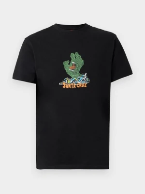 T-shirt z nadrukiem Santa Cruz czarny