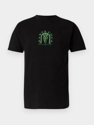 T-shirt z nadrukiem Santa Cruz czarny