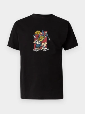 T-shirt z nadrukiem Santa Cruz czarny