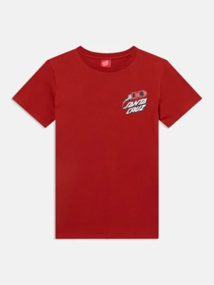 T-shirt z nadrukiem Santa Cruz czerwony