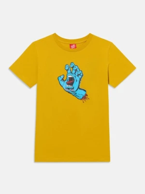 T-shirt z nadrukiem Santa Cruz musztardowy