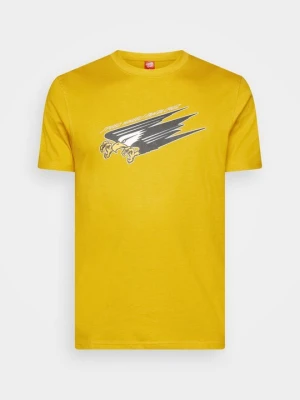 T-shirt z nadrukiem Santa Cruz w kolorze złota