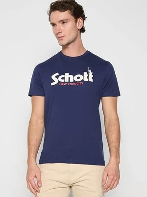 T-shirt z nadrukiem Schott