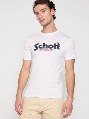 T-shirt z nadrukiem Schott