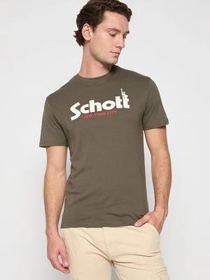 T-shirt z nadrukiem Schott