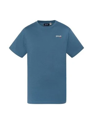 T-shirt z nadrukiem Schott niebieski