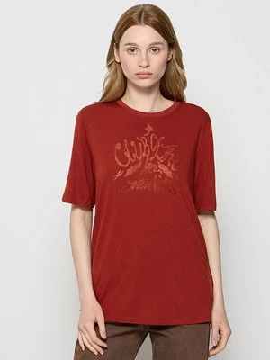 T-shirt z nadrukiem Scotch & Soda czerwony