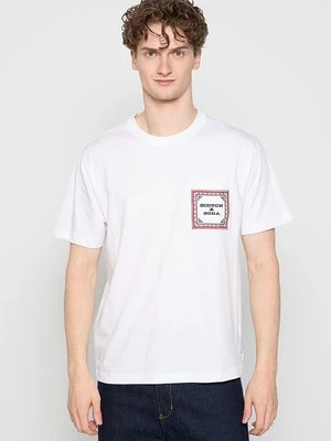 T-shirt z nadrukiem Scotch & Soda biały
