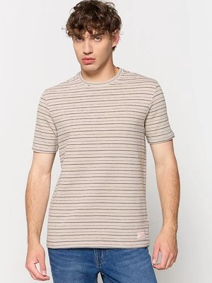 T-shirt z nadrukiem Scotch & Soda beżowy