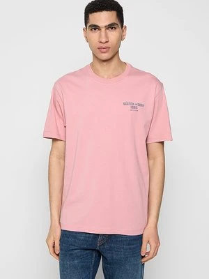 Zdjęcie produktu T-shirt z nadrukiem Scotch & Soda jasnoróżowy