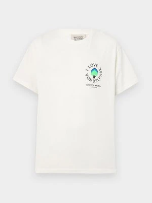 T-shirt z nadrukiem Scotch & Soda biały