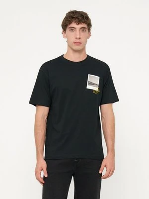 T-shirt z nadrukiem Scotch & Soda czarny