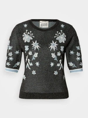 T-shirt z nadrukiem Scotch & Soda czarny