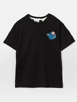 T-shirt z nadrukiem Scotch & Soda czarny