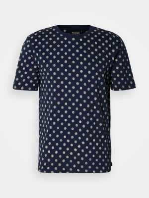 T-shirt z nadrukiem Scotch & Soda granatowy