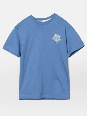 T-shirt z nadrukiem Scotch & Soda jasnoniebieski