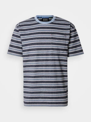 T-shirt z nadrukiem Scotch & Soda niebieski
