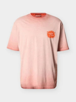 T-shirt z nadrukiem Scotch & Soda pomarańczowy