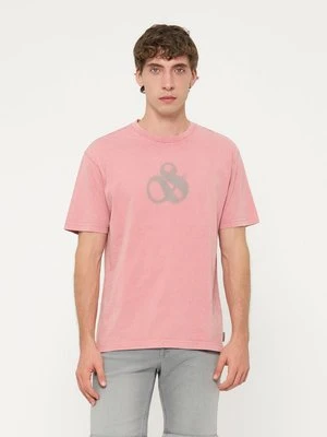 T-shirt z nadrukiem Scotch & Soda różowy